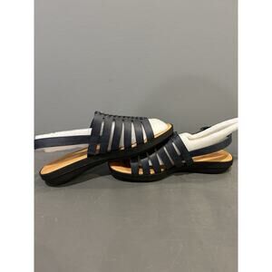 Easy Street NWT Women's Starling Slip-On Black Sandals Black Size 6